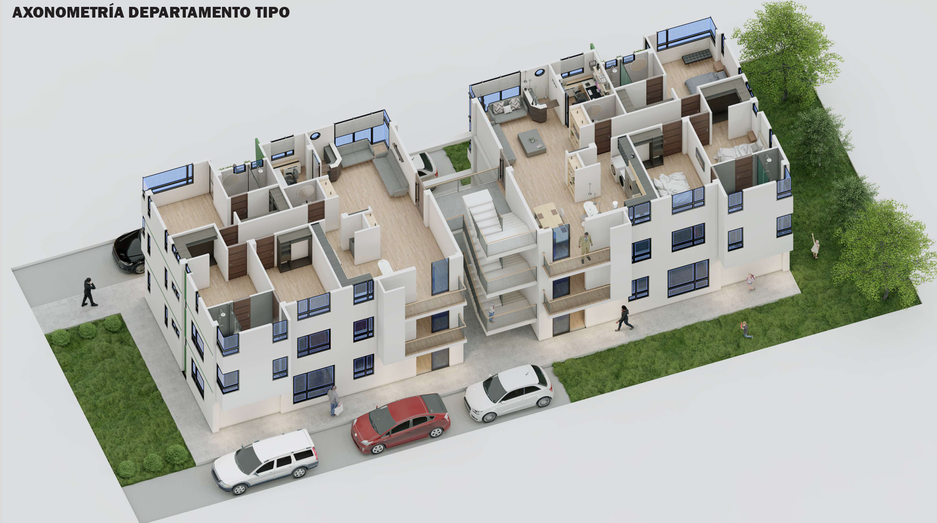 Diseño arquitectónico en render
